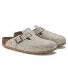 Hellgraue Boston Clogs