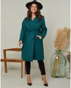 Manteau Frédérique bleu pétrole