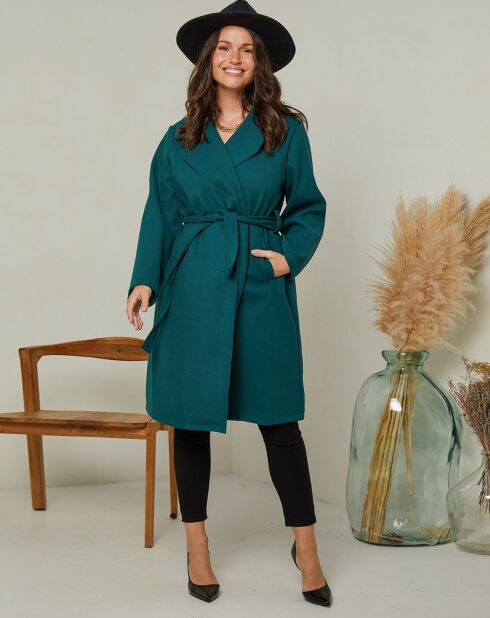 Manteau Frédérique bleu pétrole