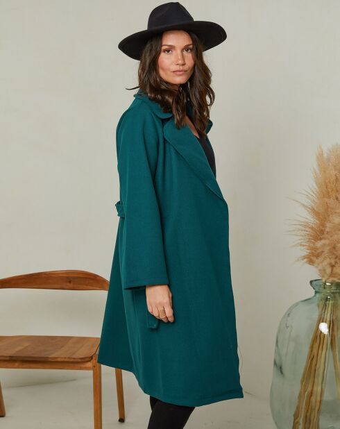 Manteau Frédérique bleu pétrole