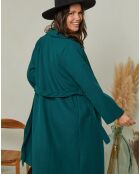 Manteau Frédérique bleu pétrole