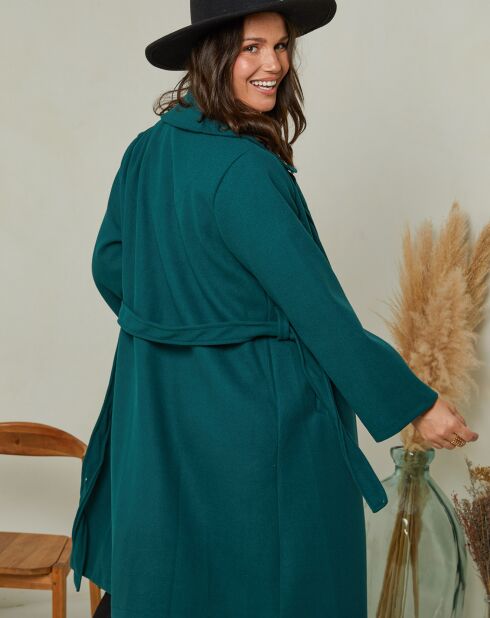 Manteau Frédérique bleu pétrole