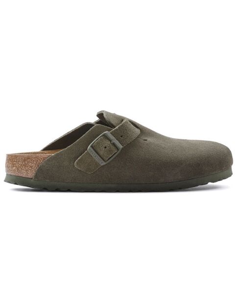 Sabots en Velours de Cuir Boston verts