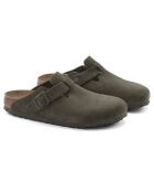 Sabots en Velours de Cuir Boston verts