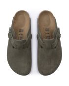 Sabots en Velours de Cuir Boston verts