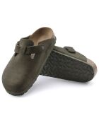 Sabots en Velours de Cuir Boston verts