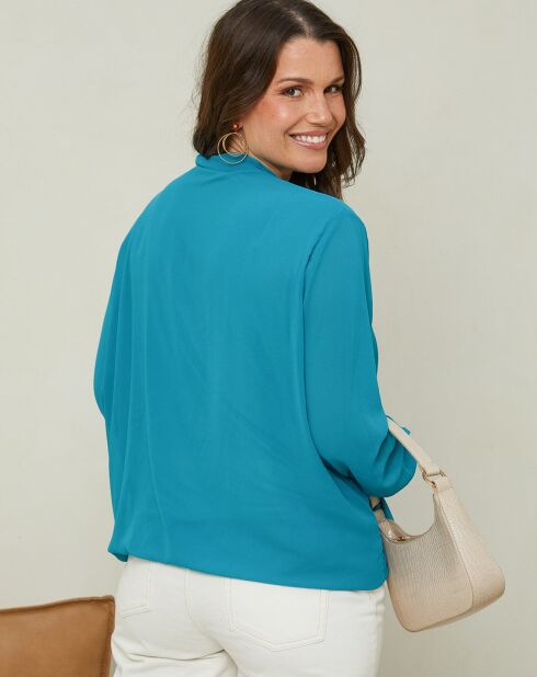 Chemisier Lola bleu canard