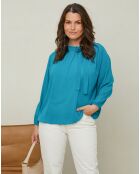 Chemisier Lola bleu canard