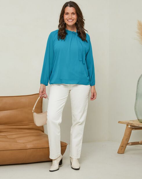 Chemisier Lola bleu canard