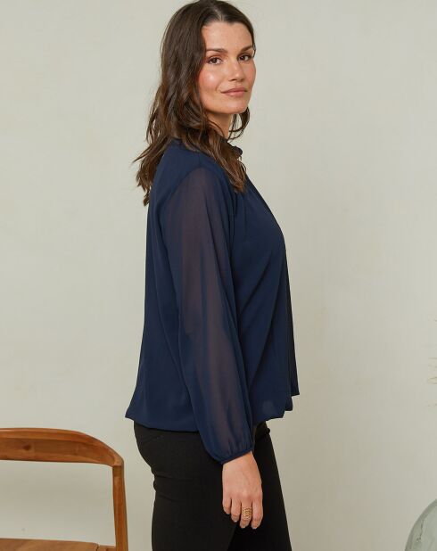 Chemisier Lola bleu marine