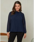 Chemisier Lola bleu marine