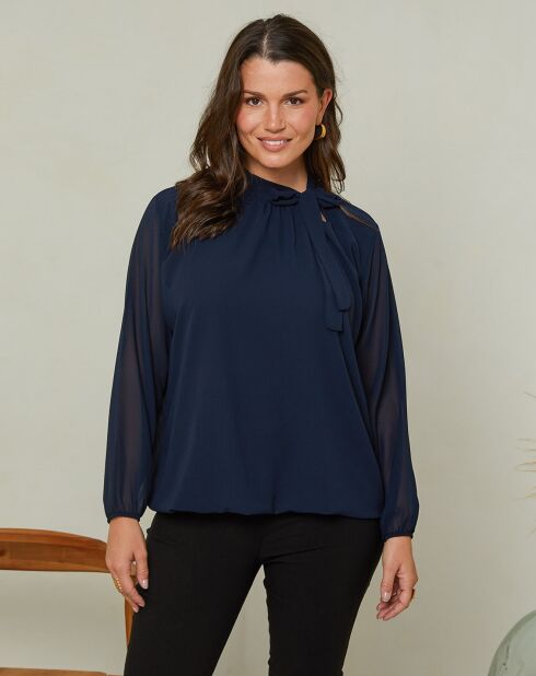 Chemisier Lola bleu marine