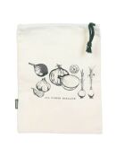 Sac de conservation réutilisable ivoire/noir - 21x26.5 cm