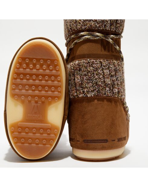 Après-ski en Maille & Velours de Cuir fourrés Icon multicolores