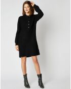 Robe pull en Maille mélangée Vicky noire