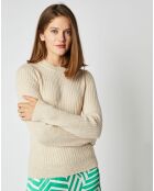 Pull Emma en Maille mélangée beige