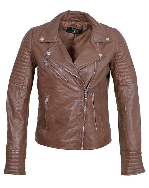 Veste en Cuir Laurana cognac