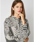 Chemise en Coton Frédérique zenya à motifs noir/blanc