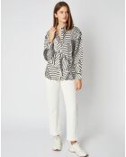 Chemise en Coton Frédérique zenya à motifs noir/blanc