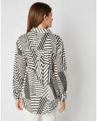 Chemise en Coton Frédérique zenya à motifs noir/blanc