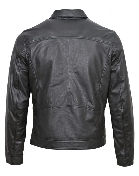Veste en Cuir Lauritz noire