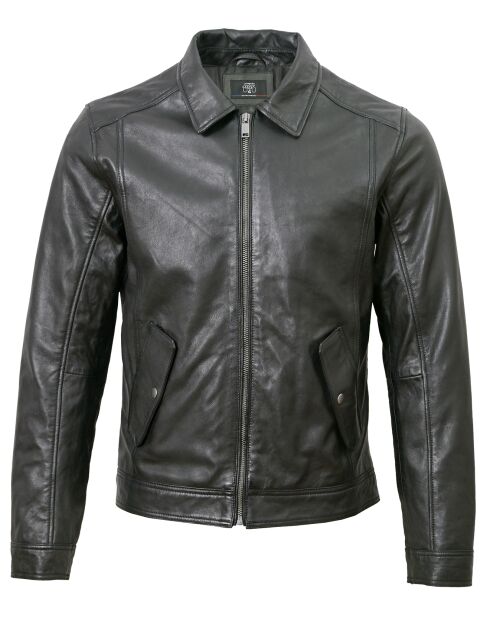 Veste en Cuir Lauritz noire