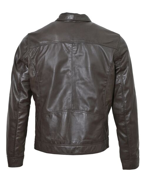 Veste en Cuir Lauritz marron