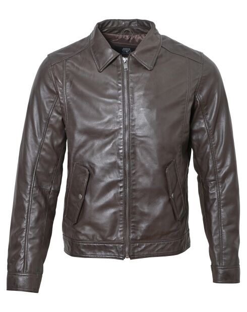 Veste en Cuir Lauritz marron