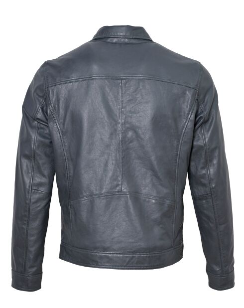 Veste en Cuir Lauritz marine