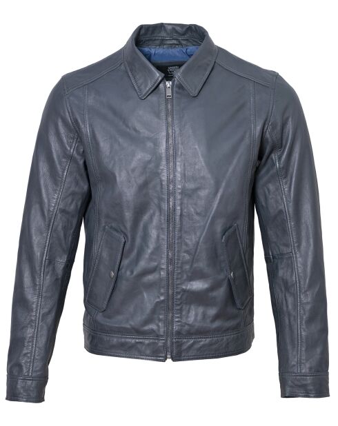 Veste en Cuir Lauritz marine