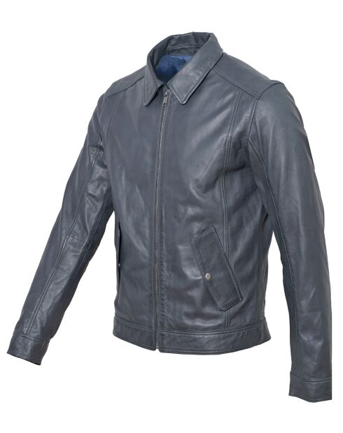 Veste en Cuir Lauritz marine