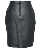 Jupe longue en Cuir Lazarie noire