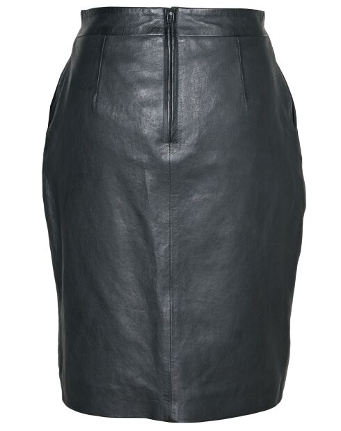 Jupe longue en Cuir Lazarie noire