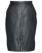 Jupe longue en Cuir Lazarie noire