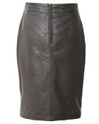 Jupe longue en Cuir Lazarie marron