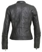Veste en Cuir Lecce noire