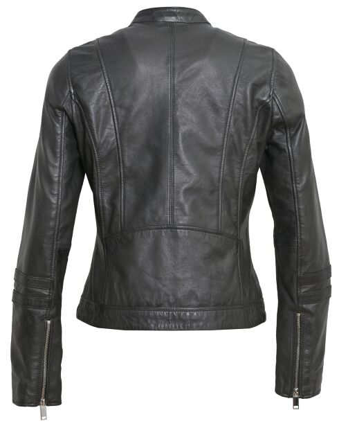 Veste en Cuir Lecce noire