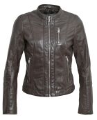 Veste en Cuir Lecce marron