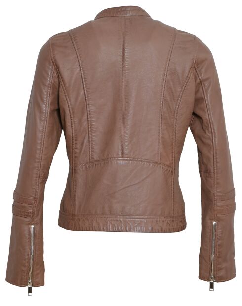 Veste en Cuir Lecce cognac
