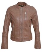 Veste en Cuir Lecce cognac