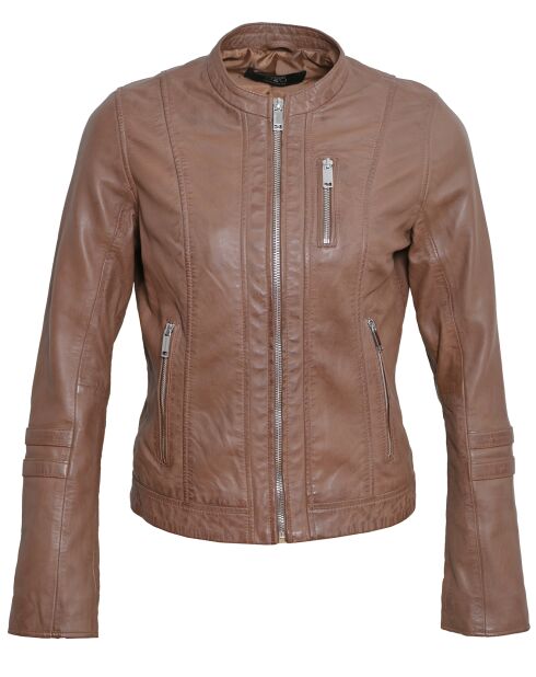 Veste en Cuir Lecce cognac
