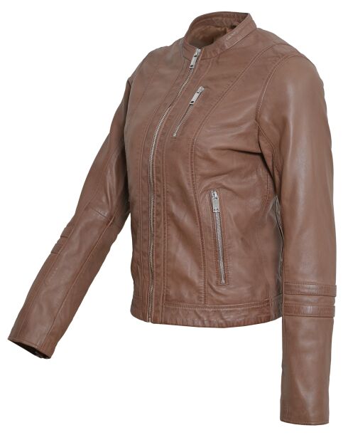 Veste en Cuir Lecce cognac