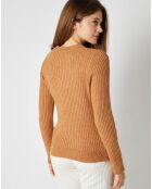 Pull Emma en Maille mélangée camel