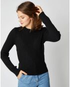 Pull Emma en Maille mélangée noir