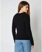 Pull Emma en Maille mélangée noir