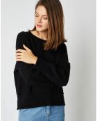 Pull Lou en Maille mélangée noir