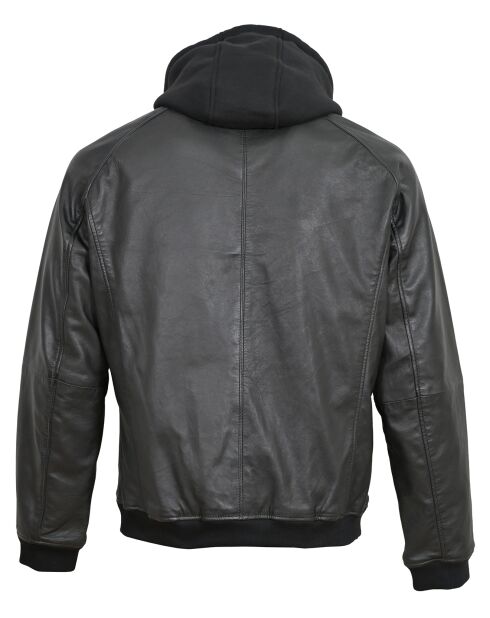 Veste en Cuir Lenz noire