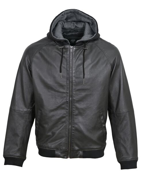 Veste en Cuir Lenz noire