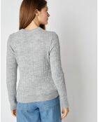 Pull Emma en Maille mélangée gris perle