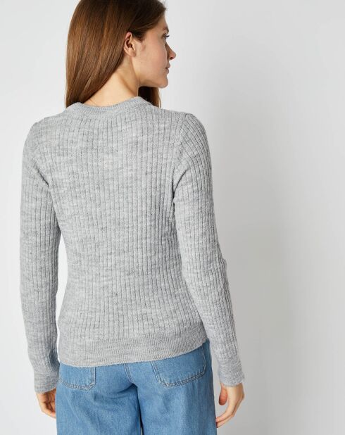 Pull Emma en Maille mélangée gris perle